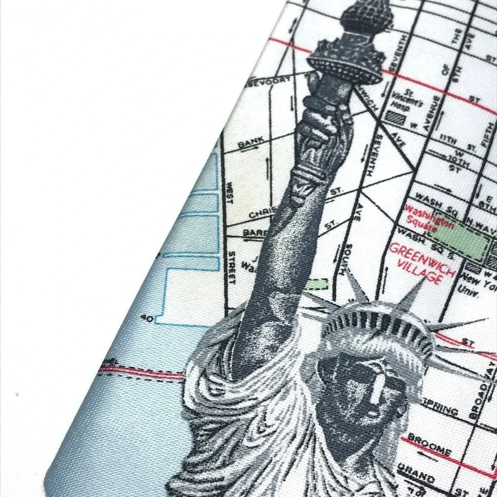 Rene Chagal New York City Tie NY Empire State Statue of Liberty Map Necktie 56